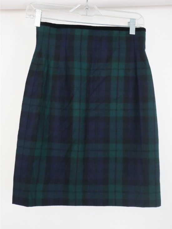Escada Dresses & Skirts - Escada Green and Black Plaid Pencil Skirt